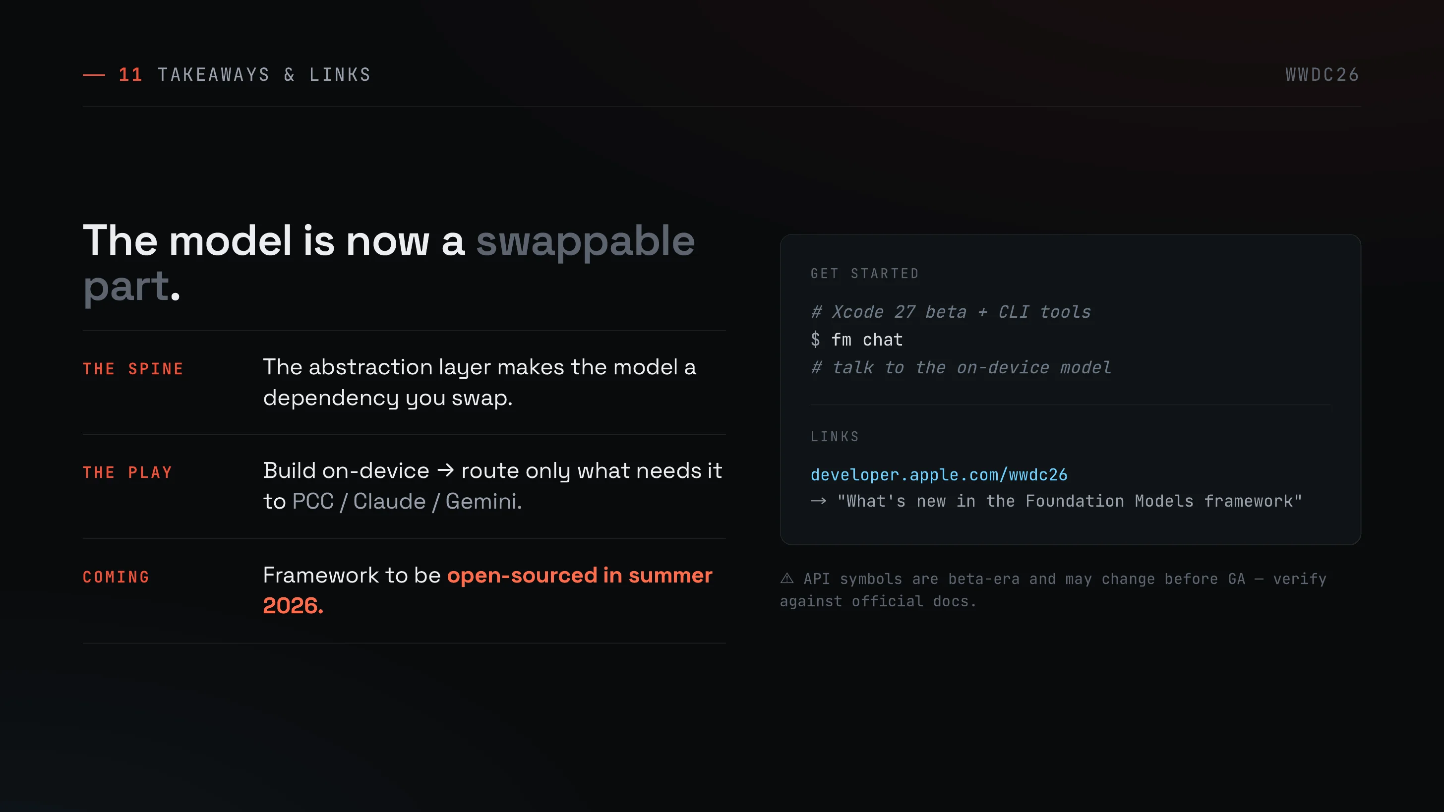 The model is now a swappable part. fm chatで触り始められる